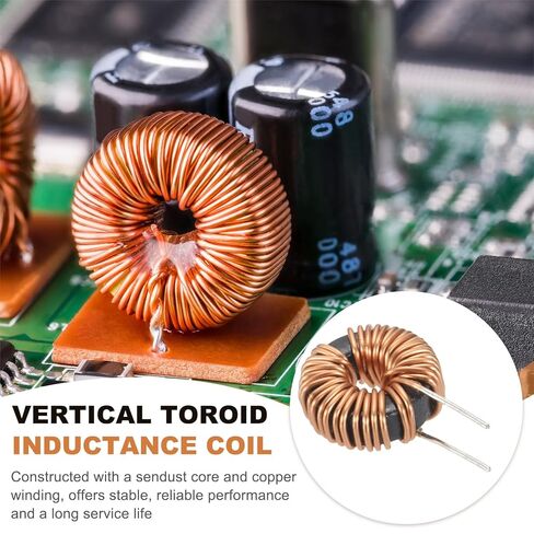MECCANIXITY 20pcs Toroid Core Inductor, 33uH 5A Copper Wire Wind Wound Inductance Magnetic Coil for Transformers, 0.51" Outer Dia. in Kuwait