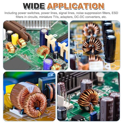 MECCANIXITY 20pcs Toroid Core Inductor, 33uH 5A Copper Wire Wind Wound Inductance Magnetic Coil for Transformers, 0.51" Outer Dia. in Kuwait
