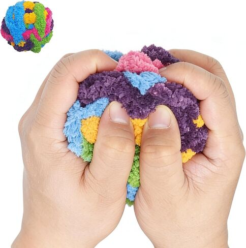 2 Pack Crochet Fidget Ball for Alzheimer Dementia Patients Sensory Toys for Skin Pickers Trichotillomania Stretch and Squeeze Stress Balls Skin Picking Fidget (Yarn Ball) in Kuwait
