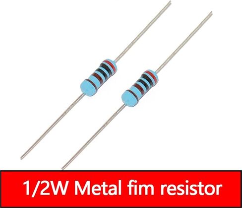 1/2W Metal Film Resistor 1 1.2 1.5 10 12 15 100 120 150 R K Ohm 1K2 1K5 1% 0.5W Five-Color Ring Resistance 1K 10K 100K 10R 50Pcs(5.6K) in Saudi Arabia