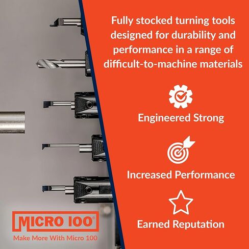 أداة الحفر Micro 100 BB-1801250 - اليد اليمنى، قطر التجويف الأدنى 0.196 بوصة، عمق التجويف الأقصى 1-1/4 بوصة، البروج 0.045 بوصة، الإزاحة 0.055 بوصة، نصف القطر 0.006 بوصة، قطر الساق 1/4 بوصة، OAL 2-1/2 بوصة، غير مطلي in Kuwait