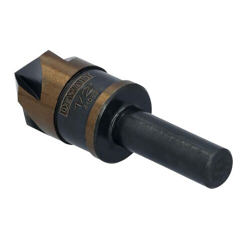 DEWALT Countersink Drill Bit, 1/2 in. High Speed Steel Countersink Bit for Wood, Metal, Plastic, 82 Degrees, Gold and Black (DWAMDB32CS) in Saudi Arabia