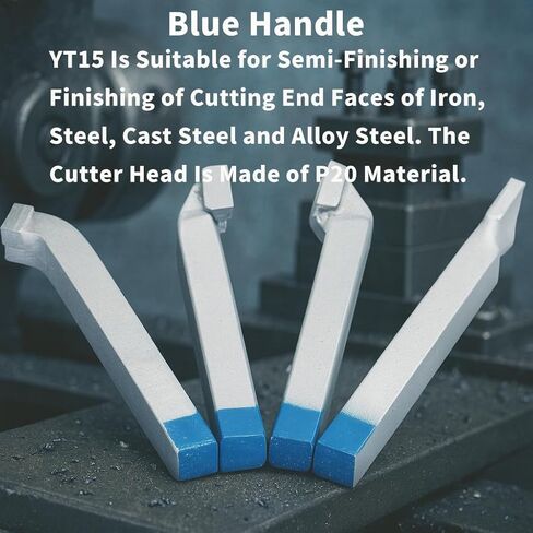 7PCS 5/16" Welding Carbide Lathe Tool Set, YT15 Brazed Carbide Tip Turning Tools for Metal, Steel and Cast Steel, 8mm Lathe Cutter Set for Metalworking, External & Internal Turning, Threading, Parting in Saudi Arabia