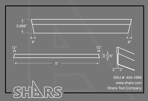 شارز 2 قطعة 1/8 × 11/16 × 5 بوصة شفرة قطع HSS P من النوع 404-1668(2)!) in Kuwait