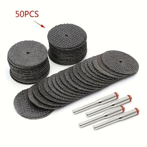 54pcs/Set Iron 50pcs 32mm Metal Cutting DISC 4pcs Central Axis Rotary Tool Circular Saw Blade Cutting Sanding Grinding Wheel in Saudi Arabia