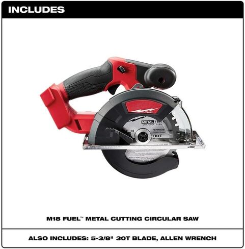مناشير دائرية كهربائية مدمجة 2782-20 لميلووكي M18 18 فولت 5-3/8 بوصة منشار دائري لقطع المعادن بدون فرشاة-أداة عارية in Kuwait