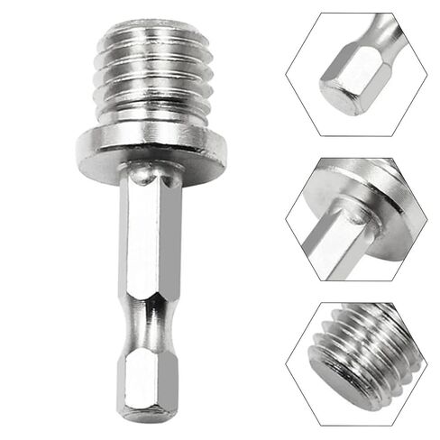 1/4" Hex Shank Drill Adapter M14 Screw Thread Connecting Rod for Angle Grinder Polishing Machine Electric Tools Accessories in Saudi Arabia