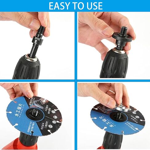 Conversion Angle Grinding Adapter Connecting Rod Kit, Electric Drill Conversion Angle Grinder Accessories with Replacement Grinder Flange Nuts and Spanner Wrench Conversion Tool in Saudi Arabia