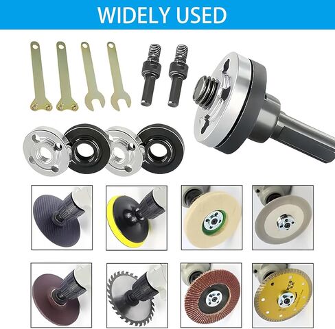 Conversion Angle Grinding Adapter Connecting Rod Kit, Electric Drill Conversion Angle Grinder Accessories with Replacement Grinder Flange Nuts and Spanner Wrench Conversion Tool in Saudi Arabia