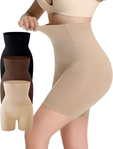 3 أجهزة كمبيوتر ملابس عالية الخصر للنساء السيطرة على البطن السوائل التي تشكل ثونغات الملابس الداخلية in Kuwait