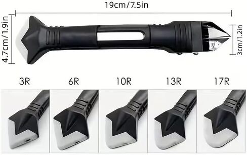 Silicone removal tool set silicone wiper, 5-in-1 silicone gasket sealing nozzle, suitable for kitchen, bathroom, sink, window sealing, Black in Saudi Arabia