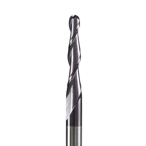 1pcs 6mm Shank Tapered Ball Nose End Mill R0.25-R2 Spiral CNC Router Bit 2-Flute Solid Carbide Milling Cutter for 2D and 3D Engraving(R0.5-30.5-D6) in Saudi Arabia