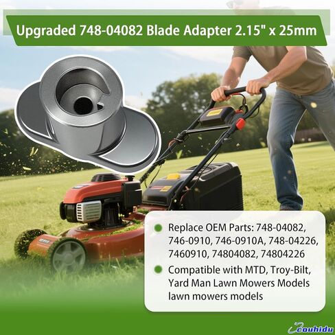 couhidu 2025 Upgraded 748-04082 Blade Adapter 2.15" x 25mm, Compatible with MTD, Troy-Bilt, Yard Man Lawn Mowers Models, Replace 748-04226 746-0910 746-0910A in Saudi Arabia