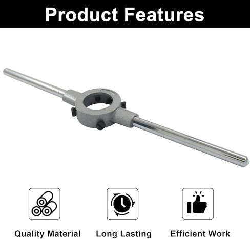 OSVJE Metric M12-M14 Die Round Die Stock Holder,Thread Tap Wrench Zinc Alloy Body Stock Holder with Additional Screws, Adjustable Removable Handle in Saudi Arabia