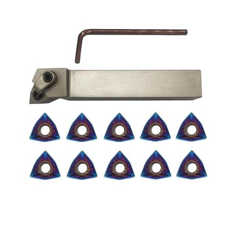 3/4" 20MM Right Cutting CNC Lathe Carbide Excircle Indexable Turning Tool Holder Bit Set MWLNR2020K08 with 10pcs WNMG432 WNMG080408 Indexable Carbide Inserts for Hardness Steel in Saudi Arabia