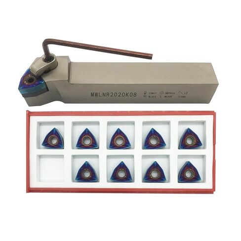 3/4" 20MM Right Cutting CNC Lathe Carbide Excircle Indexable Turning Tool Holder Bit Set MWLNR2020K08 with 10pcs WNMG432 WNMG080408 Indexable Carbide Inserts for Hardness Steel in Saudi Arabia