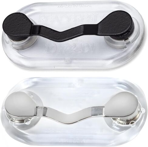 Readerest 2 Pcs Magnetic Eyeglasses Holder - Magnet Clip Badge Holder - Reading Glasses, Sunglasses and Name Holder Pin - Eyeglass Holders for Men and Women - Pins for Clothes & Shirt - Silver & Black in Saudi Arabia