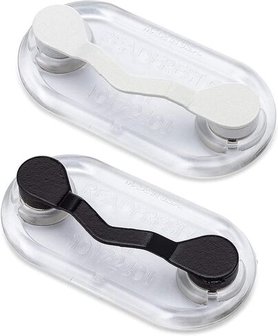 Readerest 2 Pcs Magnetic Eyeglasses Holder - Magnet Clip Badge Holder - Reading Glasses, Sunglasses and Name Holder Pin - Eyeglass Holders for Men and Women - Pins for Clothes & Shirt - Silver & Black in Saudi Arabia
