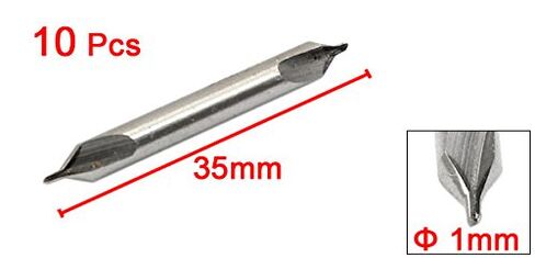 uxcell 10 قطع 1 ملم رأس ضياء عالية السرعة من الفولاذ 60 ​​درجة أداة مثقاب مركزية in Kuwait