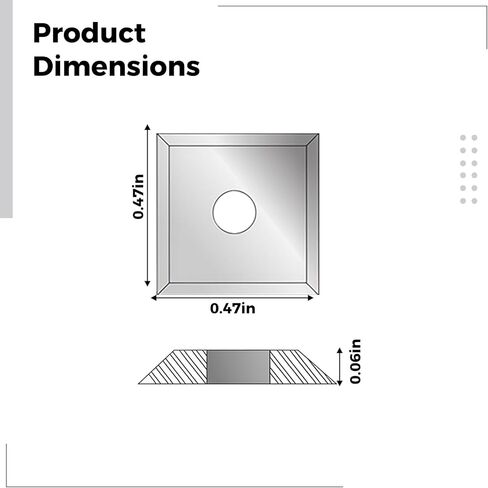 Blades Cutting Inserts Carbide, 10 Pcs Lathe Tipped for Woodworking, Cutting Angle 35°, High Resistance Wear, Design Multi-Edge, Long-Lasting in Saudi Arabia