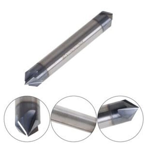 #US 3/8" 4 Flute 90 Degree Cher Mill - Double End - Tialn Coated in Saudi Arabia