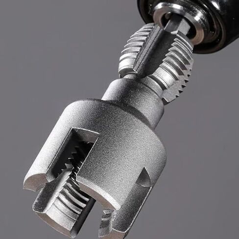 قطعتان من أداة خيط الأنابيب مزدوجة الوظائف لأنابيب PVC، مجموعة قوالب 1/2 بوصة 3/4 بوصة 1 بوصة، مثقاب كهربائي متوافق مع إصلاحات السباكة المنزلية، فضي in Saudi Arabia