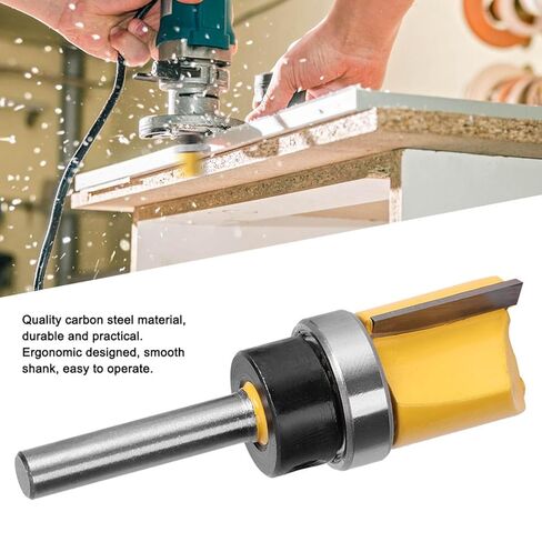 Woodworking Cutter, T-Shaped Cutter, Carbon Steel Trimming Tool with 1/4in Shank, for Wardrobe Door Straightening, Wood Slotting in Saudi Arabia