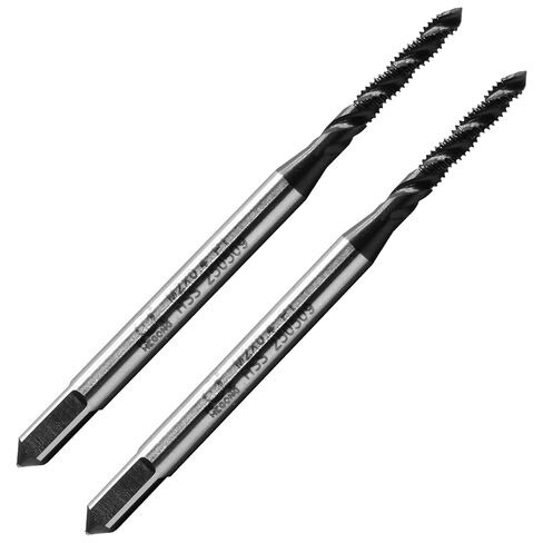 Litoexpe 2 قطعة M2.5 x 0.45 صنبور لولبي فلوت حلزوني، صنبور لولبي متري لآلة HSS، ساق مستديرة بنهاية مربعة، تحمل H2 in Saudi Arabia