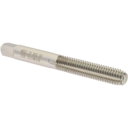 صنبور تشكيل الخيوط Hertel، M8x1.25 متري، حافة سفلية، فولاذ عالي السرعة، لمسة نهائية لامعة/غير مطلية، طول الخيط 1-1/8 بوصة، D9 in Kuwait