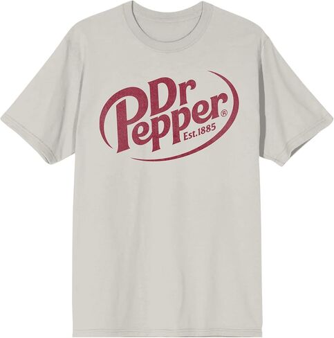 Dr. Pepper Est. 1885 Maroon Logo Men's Black Graphic Tee in Kuwait