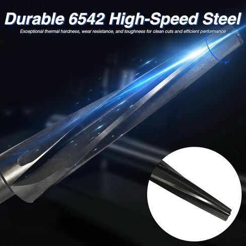 7 Degree Ball Joint Tapered Reamer, 6542 High-Speed Tool Steel Tapered Ball Joint Reamer, Universal Reamer Tie Rod Drill Bit for 1-1/2" Per Foot, Sharp Ball Joint Blade, Precise Size in Saudi Arabia