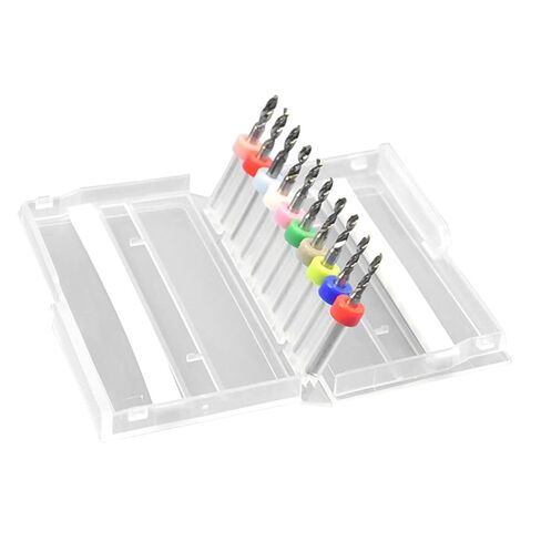 Gadpiparty 10pcs Tungsten Carbide Drill Bits Set to Precision PCB Engraving Tools for CNC High Strength Cutting Performance in Saudi Arabia