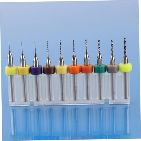 Gadpiparty 10pcs Tungsten Carbide Drill Bits Set to Precision PCB Engraving Tools for CNC High Strength Cutting Performance in Saudi Arabia