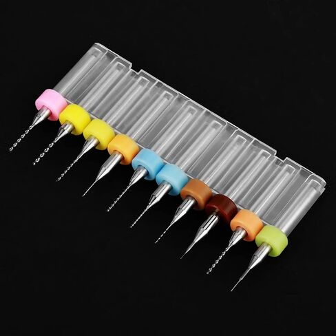 110Pcs 0.11.0mm Tungsten Carbide Drill Bits Straight Shank PCB Drill Bits for PCB Print, Metalworking, Pin Vises in Saudi Arabia