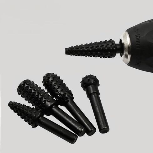 5PCS 1/4" 6mm Rotary Rasp Drill Bit Set, File Rasp Drill Bit - for Engraving Polishing Grinding in Saudi Arabia