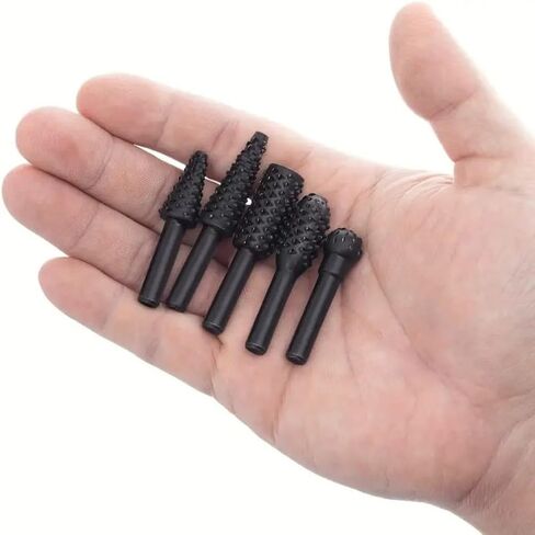 5PCS 1/4" 6mm Rotary Rasp Drill Bit Set, File Rasp Drill Bit - for Engraving Polishing Grinding in Saudi Arabia
