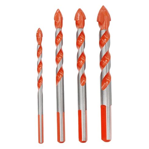 jojofuny 4pcs Triangle Drill Bits Handle Hole Opener Carbide Tip for DIY Ceramic Glass Wall Tile in Saudi Arabia