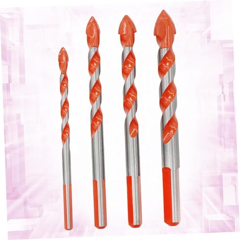 jojofuny 4pcs Triangle Drill Bits Handle Hole Opener Carbide Tip for DIY Ceramic Glass Wall Tile in Saudi Arabia