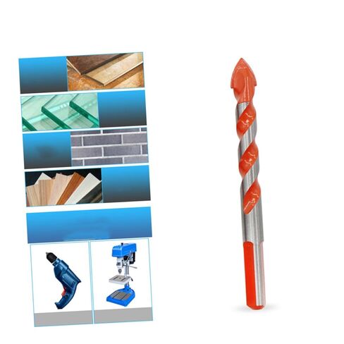 jojofuny 4pcs Triangle Drill Bits Handle Hole Opener Carbide Tip for DIY Ceramic Glass Wall Tile in Saudi Arabia