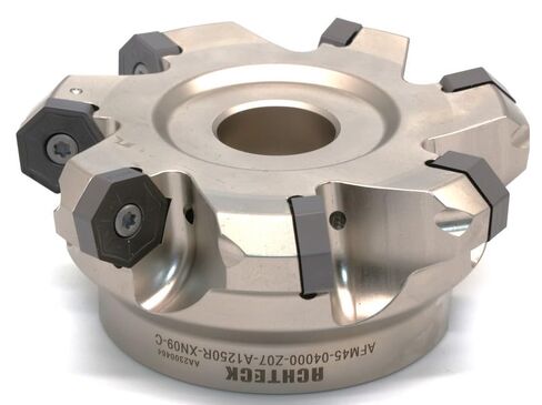 AFM45-04000-Z07-A1250R-XN09-C 4.00 Inch Dia. Milling Cutter, 45° Lead. 7 Teeth with 14 Cutting Edges in Saudi Arabia