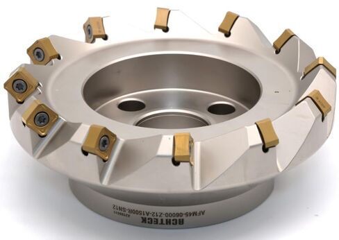AFM45-06000-Z12-A1500R-SN12 6.00 Inch Dia. Milling Cutter, 45° Lead. 12 Teeth with 8 Cutting Edges in Saudi Arabia