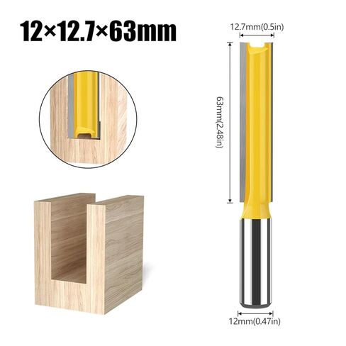 12mm Shank 2 Flute Straight Bit Woodworking Tools Router Bit for Wood Tungsten Carbide Endmill Milling Cutter 1Pcs(12X12.7X63) in Saudi Arabia