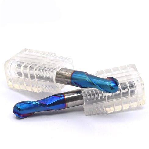 2 Flute HRC65 Ball Nose Endmills 1mm 2mm 3mm 4mm 5mm Machining Tungsten Steel Sprial Milling Cutter Ball Nose End Mill(R5.0x10Dx75L) in Saudi Arabia