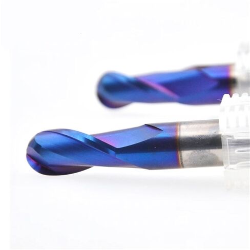 2 Flute HRC65 Ball Nose Endmills 1mm 2mm 3mm 4mm 5mm Machining Tungsten Steel Sprial Milling Cutter Ball Nose End Mill(R5.0x10Dx75L) in Saudi Arabia