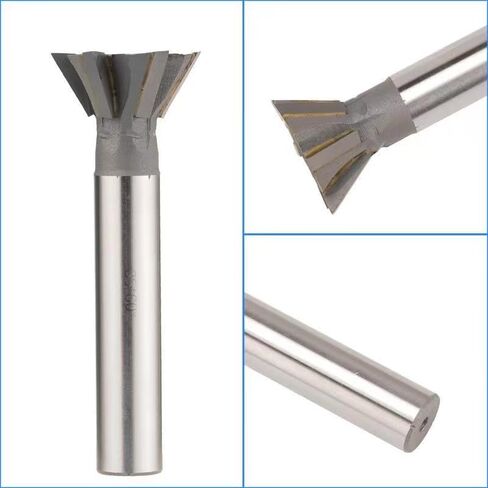 1pcs Carbide Dovetail Cutter, 45/55/60 Degrees Dovetail Groove Milling Cutter 16-60mm Cutting Diameter Straight Shank End Mill for Metal Cutting(20x45degrees) in Saudi Arabia