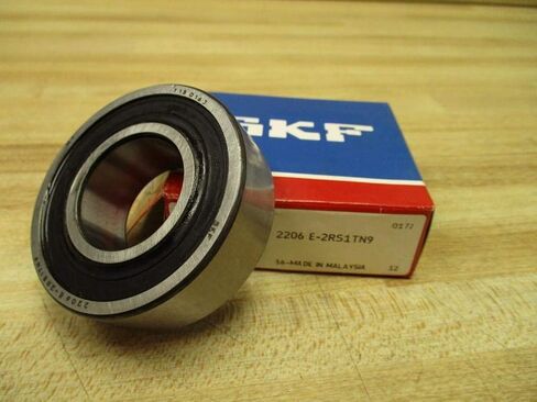 SKF 2206-E-2RS1TN9 1, 20 MM OAW, 350 LB Dynamic Load Capacity, 5, 510 LB Static Load Capacity, 62 MM OD, Double Seal 2 Row, SELF-ALIGNING Ball Bearing: 30 BORE Dia, Series 2206 E in Saudi Arabia