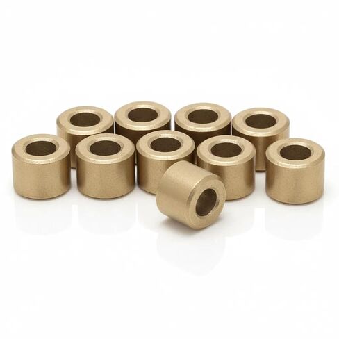 Sleeve Bearings 6mm ID x 10mm OD x 10mm Length, Self-Lubricating Sintered Bronze Bushing for Motors, Compressors & Power Tools, Oil-Impregnated Brass, 10-Pack in Kuwait