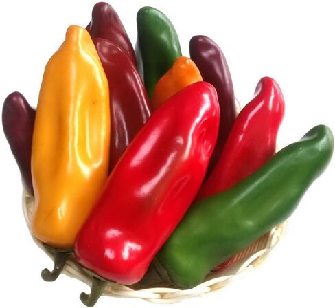 8pcs Artificial Big Bell Red Pepper Decoration Fake Vegetable Home Kitchen Cabinet Food Toy Model in Saudi Arabia