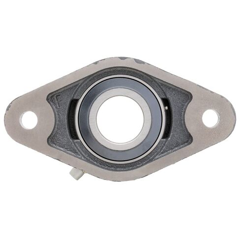 [2-Pack] UCFL206-19 - 2-Bolt Flange-Mount Ball Bearing Unit, Insert Bearing UC206-19, Cast Iron Housing FL206, Bore 1.1875", Set Screw Locking, Contact with Flinger Seal, Bolt Hole Size 11.5mm in Kuwait