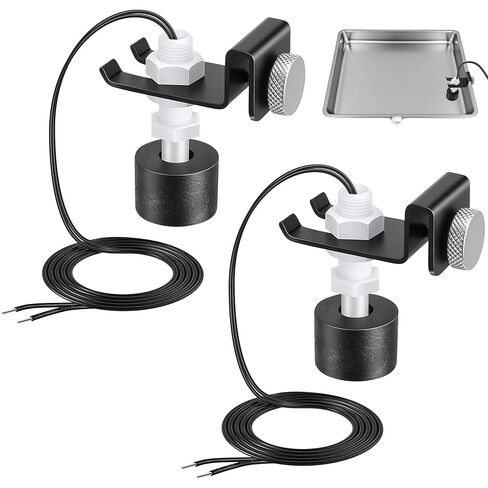 Feekoon AC Float Switch Compatible with SS3, Condensate Overflow Switch with Bracket, Knob, Water Sealed Magnetic Reed for 4 mm Thickness HVAC Drain Pan, Primary & Auxiliary Drain Pans(2 Pack) in Saudi Arabia